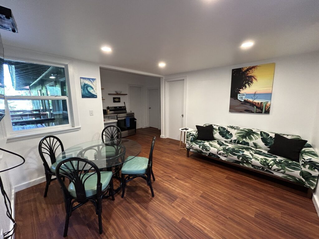 The living room in Plantation Village Cabin 4